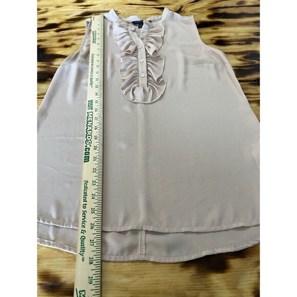 Banana Republic Blouse Sleeveless Blouse Ruffle Size Small Office Career Formal - Picture 4 of 10